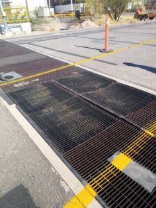 Trabajos en estacionamiento en Planta Ford